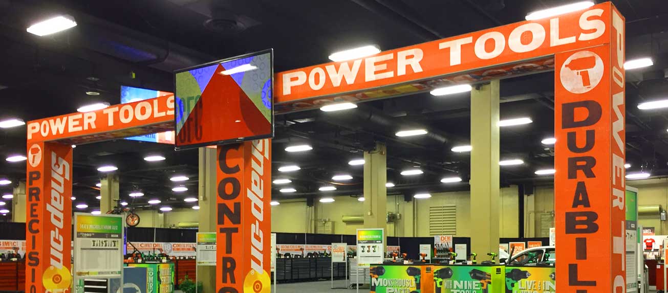 Trade Show Grand Entrance and Booths - Sheets DMC Las Vegas