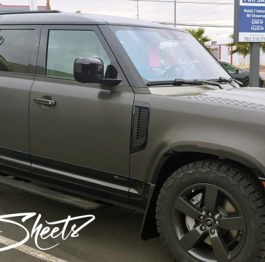 Vehicle color change wraps defender 